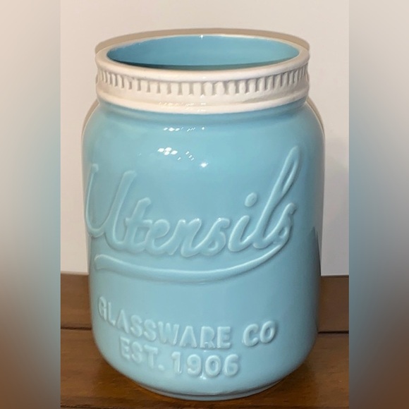NWT Utensil Glass Crock Holder - Picture 1 of 10